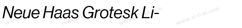 Neue Haas Grotesk Li字体转换